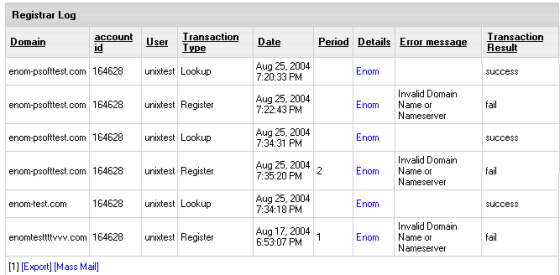 registrar log